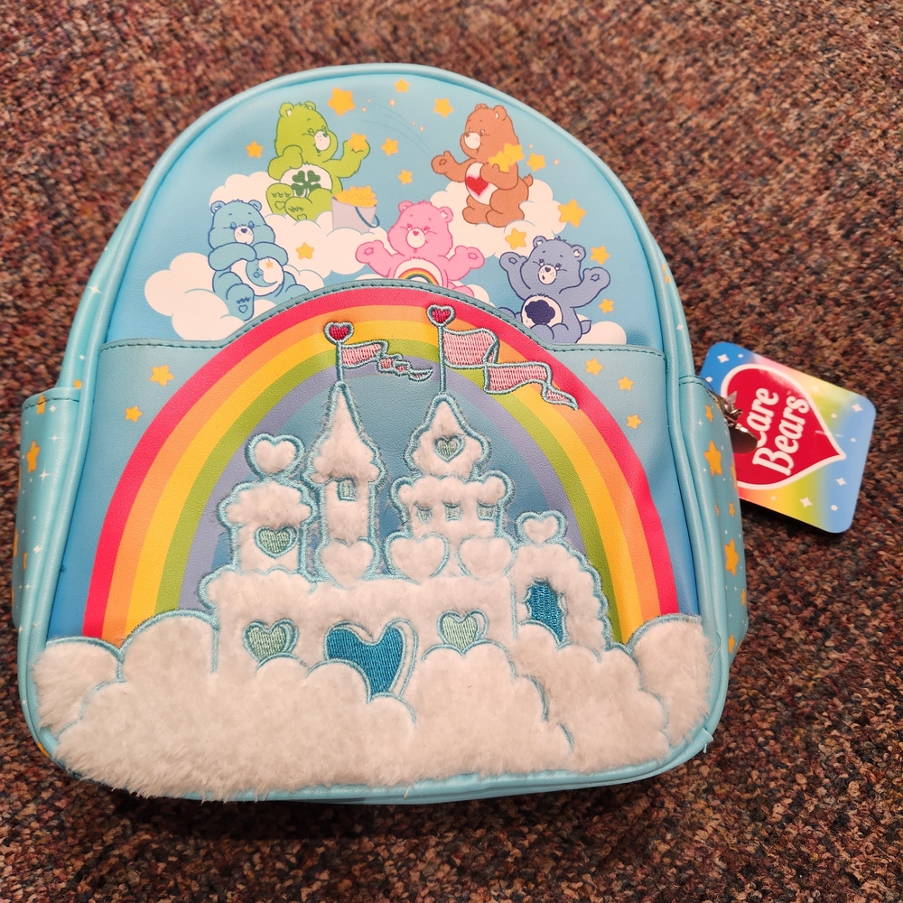 Care Bears Blue Backpack with Rainbow and Castle Design